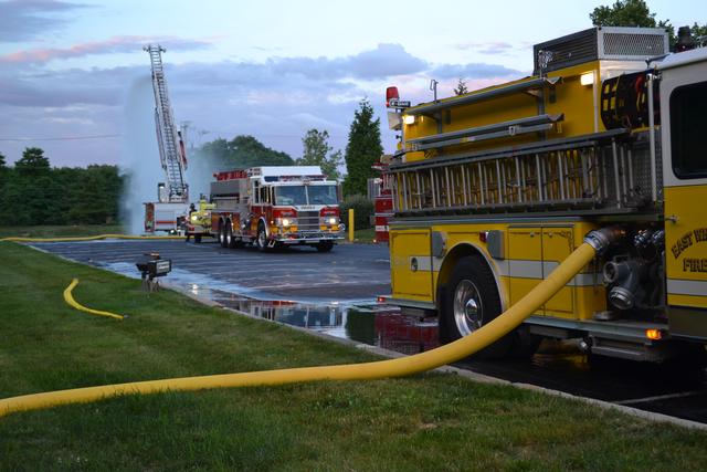 Tanker Shuttle Training- flowing to the waiting ladder truck...
